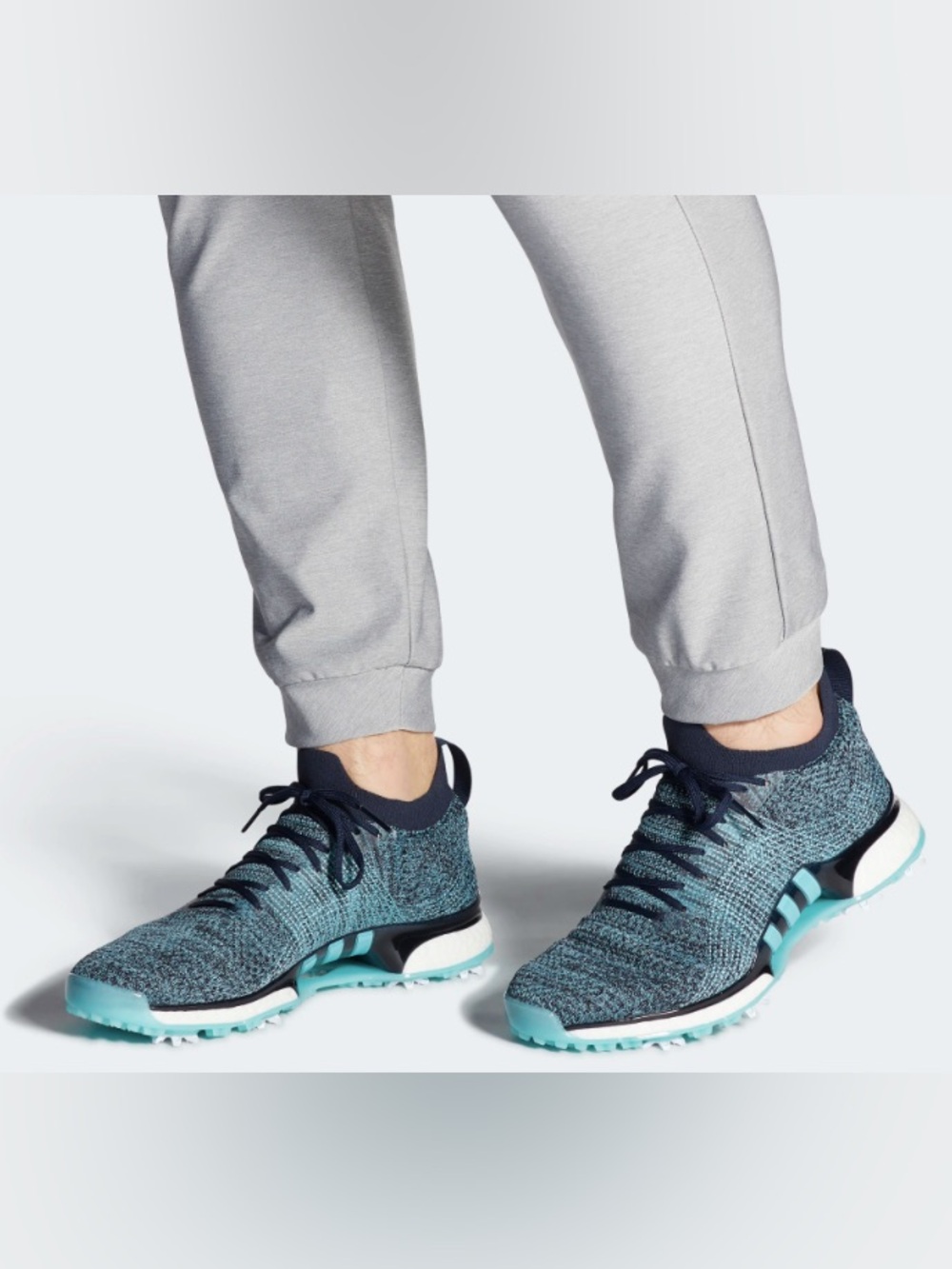 Adidas PARLEY Tour360 XT golf shoes sneakers limited-edition Blue Green men's 9